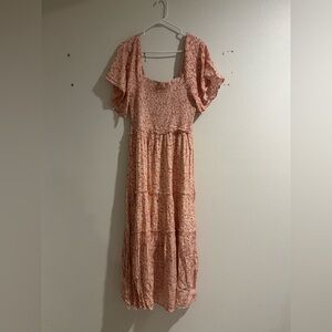 Baltic Born Floral Peach Midi Dress